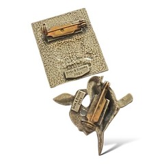 Birds and Blooms Pewter Brooch Set of 2 Sunflower Seed Packet Bird Pin 2002 2003