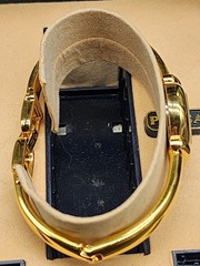 PULSAR By SEIKO LADIES GOLD Tone BRACELET DRESS WATCH V-110-x003 Vtg W/box 7inch