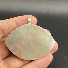Amazing Afghan Silver Plated Brass Eye Shaped Beautiful Tribal Unique Pendant
