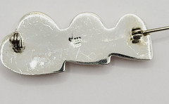 Triple Heart Graduated Sized Puffy Look Sterling Silver 925 Brooch Pin Thailand