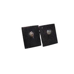Vintage Abstract Face Resin Stud Earrings Square Picasso Style Colorful Art