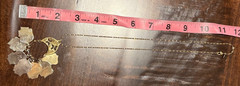 Vintage Monet Charm Holder Butterfly Gold Necklace W/ Silhouette Profile Charms