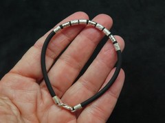 Vintage Black Cord w/Sterling Touches Everyday Bracelet