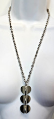 Vintage Necklace Modernist Dansk Denmark Unisex Brushed Silvertone 20 inches