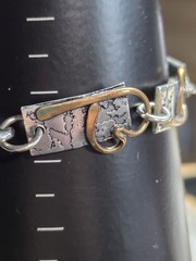 Artisan Signed Mixed Metal Hearts 6.5″ Bracelet Brass & Silver Tone Excellent