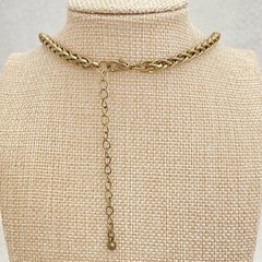 Vintage Geometric Necklace Bib Peach Tan Cream Acrylic Flush Solid MCM