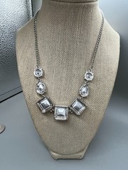 Paparazzi 18 inch clear Choker Faceted Necklace bl01