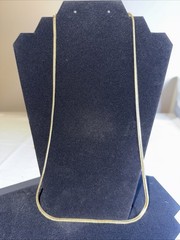 Vintage Monet Box Chain Necklace 24″ Long Gold-Toned EUC
