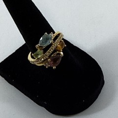 Women’s Mixed Lot 9 Rings Crystal & Stone Multicolor Mixed Metals Materials
