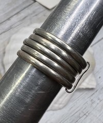 Gorgeous Band Ring Adjoined 5 Stack Sterling Silver Size 7.5 Jewelry 🤍