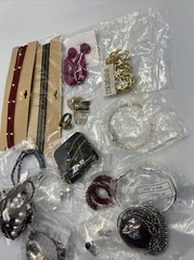 Lot of 18 Pieces Costume Jewelry Assorted Necklaces Earrings Bracelets Rings
