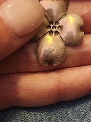 Vintage Sterling Silver Dogwood Blossom Flower Pendant