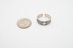 Vintage Sterling Silver 925 Sun Star Ring Size 5.25 Adjustable