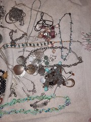 Vintage jewelry lot. Modern earrings necklaces bracelets Mix