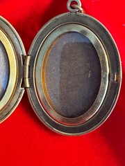 Vintage 12 kt Gold Filled Oval Locket with Etched Floral Design