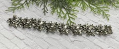 Vintage Unbranded 1950’s Leaf Leaves SILVER Tone Heavy BRACELET 7”