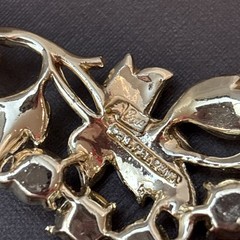Vintage Coro Pegasus Grape Cluster Necklace Purple Amethyst Rhinestone