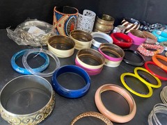 huge lot 100+ bracelets jewelry estate mixed brand bracelet collection