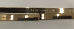 Vintage 14K Gold Filled Bangle Marathon 7.2” Hand Engraved