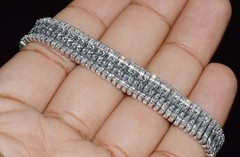 AUTHENTIC ROBERTO COIN 2.08CT DIAMOND FLEXIBLE LINE BRACELET IN SOLID 18K GOLD