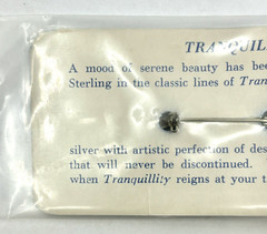Vintage STERLING SILVER 0.925 Spoon Pin Brooch Fine Arts TRANQUILITY NOS MINT