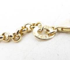 ROSS SIMON 925 Silver Shiny Gold Plated Round Link Chain Necklace NE1573