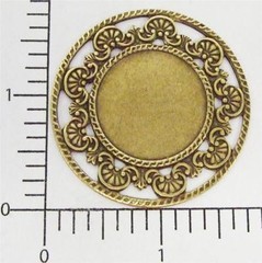 24643 Brass Oxidized Victorian Ornament Jewelry Finding