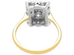 Art Deco Style 2CT Round Lab Created Diamond Cocktail Wedding 14K Gold FN Ring