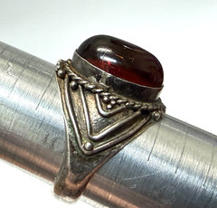 Vintage 925 Sterling Silver Baltic Amber Ring – Size 5.25