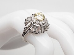 Antique 1920s $25,000 GIA 4.59ct FANCY YELLOW VVS OLD EURO Diamond Platinum Ring