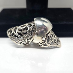 Armor Ring Artisinal Renaissance Medieval Viking Goth Gothic Punk Size 8