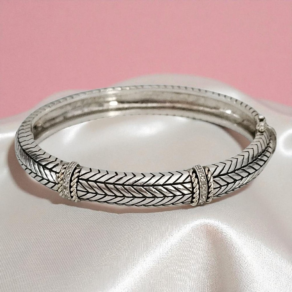 Andrea Candela Sterling 14k Gold And Diamond Accents Bracelet CJI 925