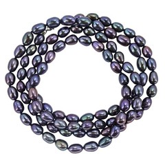 Chapal-Zenray Signed NF Blue Purple Peacock Irradiated Pearl Necklace