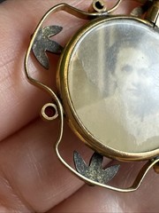 Antique Gold Filled Double-Sided Photo Pendant