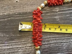 MIMI D N 1980 VTG SIM CORAL PEARL GOLD BEADED 16” FASHION NECKLACE VERY PRETTY!
