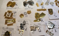 Vtg Fur Dress clips Mariam Haskell Findings Filigree some Signed perforated 128
