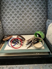 Vintage Bangle Bracelets Assorted Various Colors and Materials , Set of Eight