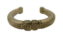 Vintage Manilla Currency Cuff Bracelet ~ Bronze Brass Copper Alloy ~ Tribal