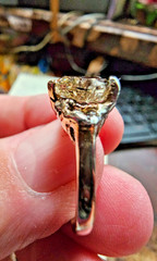 2.CARAT center NATURAL Diamond “Not a LG enhanced” w/side diamonds, 14k solid yg