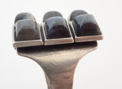 Vintage David Andersen D-A Signed Norway BIG Modernist Labradorite Sterling Ring