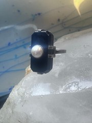 Art Deco ring Onyx pearl mourning band pinky size 5.25 sterling silver women
