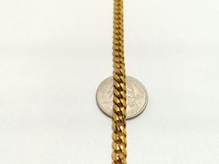 Wonderful 20″ Vint Genuine 18kgp Heavy Gold Plate Chain Link Necklace 5.7mm wide