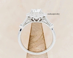 1.25Ct Art Deco Round Lab Created Diamond 14K White Gold FN Engagement Gift Ring