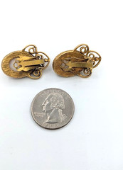 Vintage JULIANA Earring Brooch SET Stippled Egg Spring VERIFIED