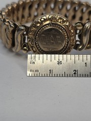 Daughters Of The American Revolution Expandable Sweetheart Bracelet Gold Tone