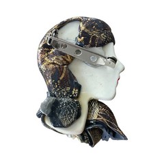 Art Deco Flapper Brooch Acrylic Lady Face Vintage 1980s 2.0