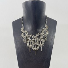 Vintage 1970s Sarah Coventry Charisma Bib Necklace, Fringe Statement Necklace