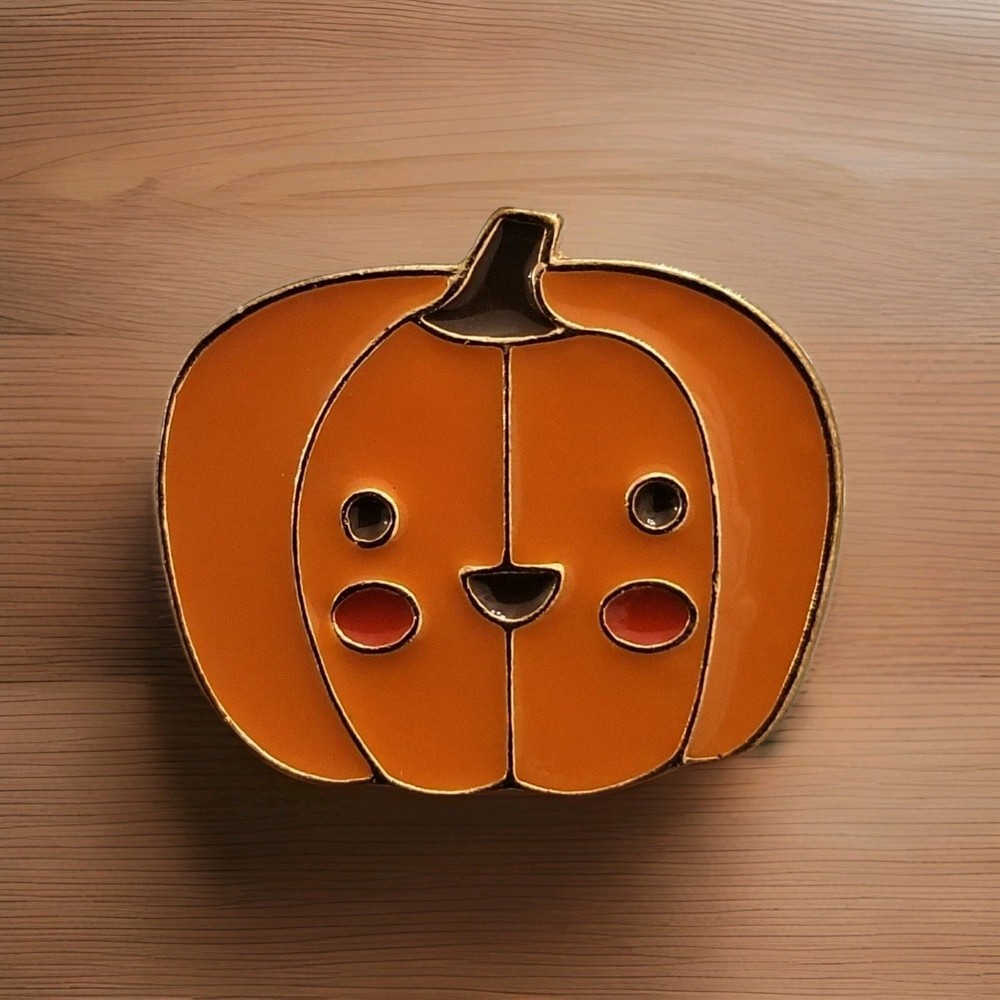 Vintage Fall Autumn Brooch Pin Jewelry Pumpkin Gourd Happy Halloween M58