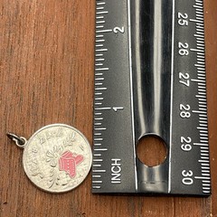 Vintage Wells 925 Sterling Silver Enamel “It’s a Girl” Pink Bootie Pendant Charm