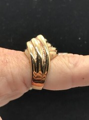 Vintage 18KHGE Gold Plated with Bold Knot Design Ring varied sizes